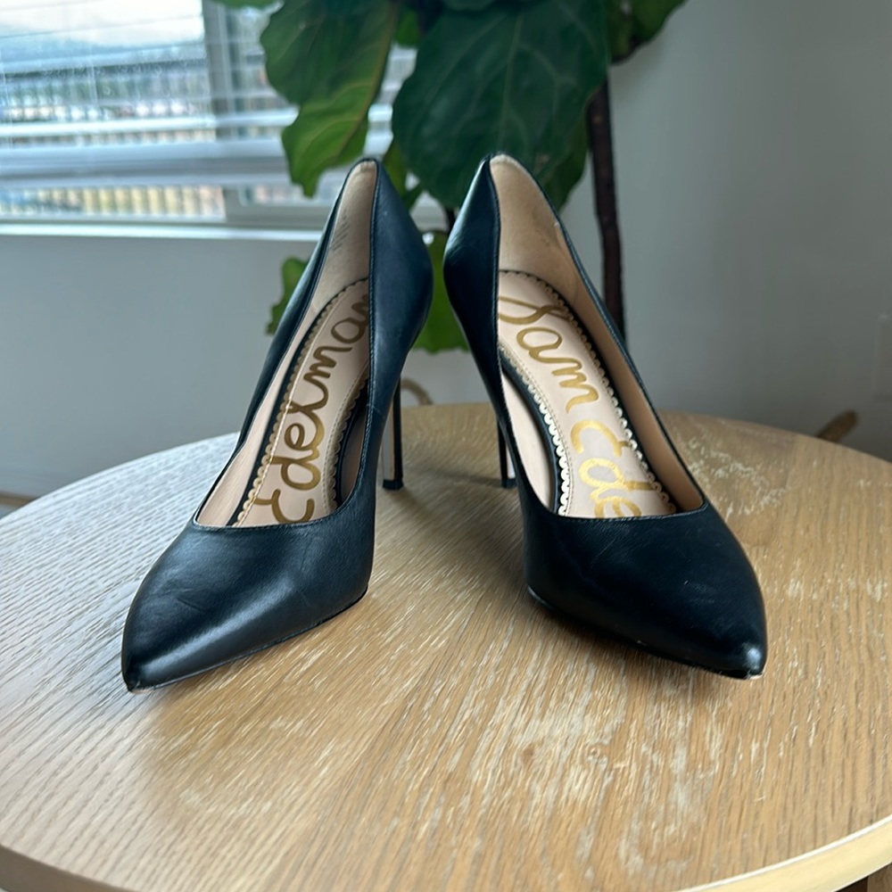 SAM EDELMAN HAZEL POINTED TOE PUMP SZ 8 BLACK